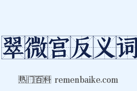 翠微宫反义词是什么意思的图片